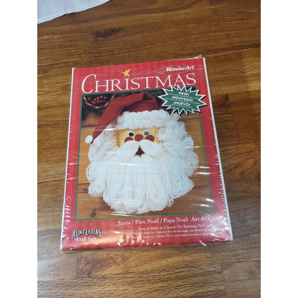 Aunt Lydia's WonderArt Santa Claus Kit Easy To Make Wall Hanging Made In USA New